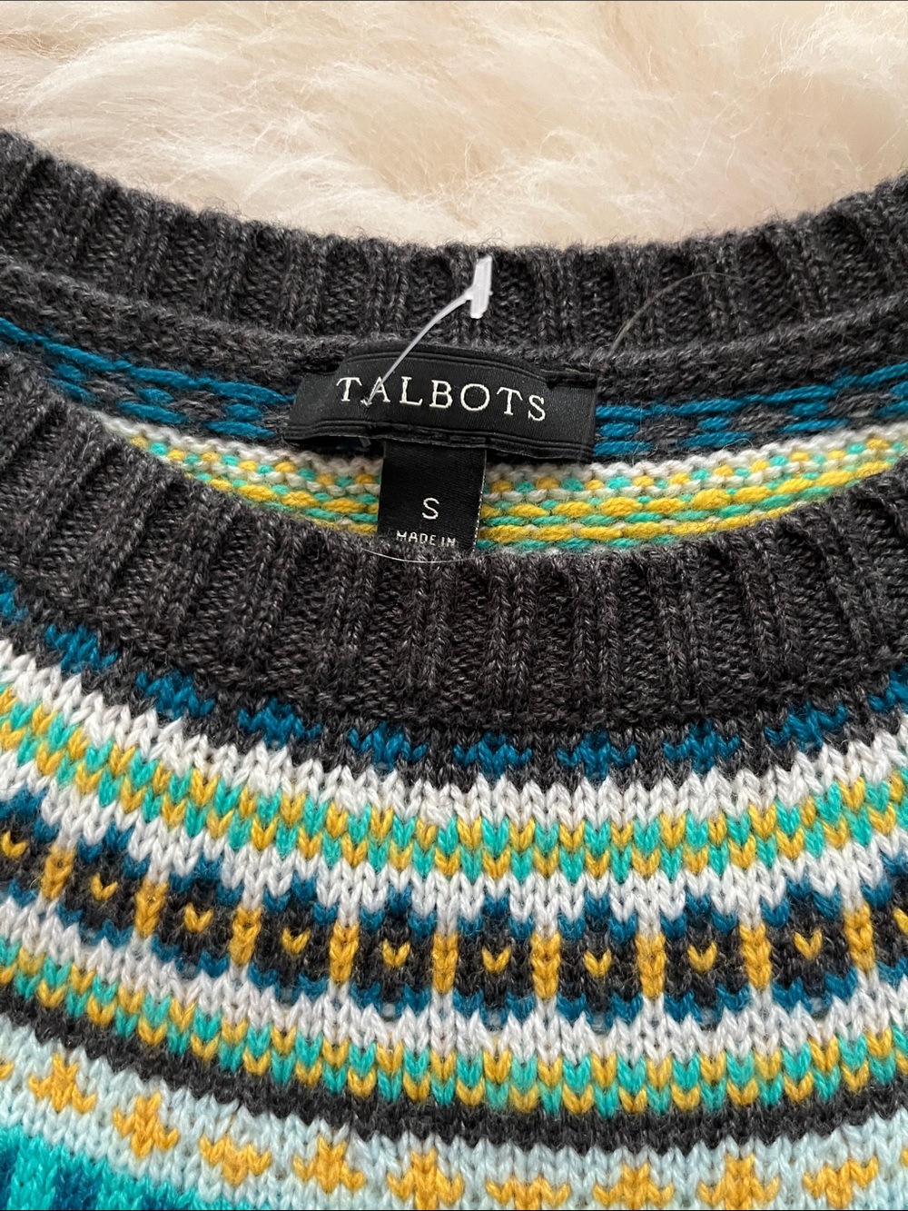 NWOT Talbots Fair Isle Nordic Sweater - Picture 5 of 9